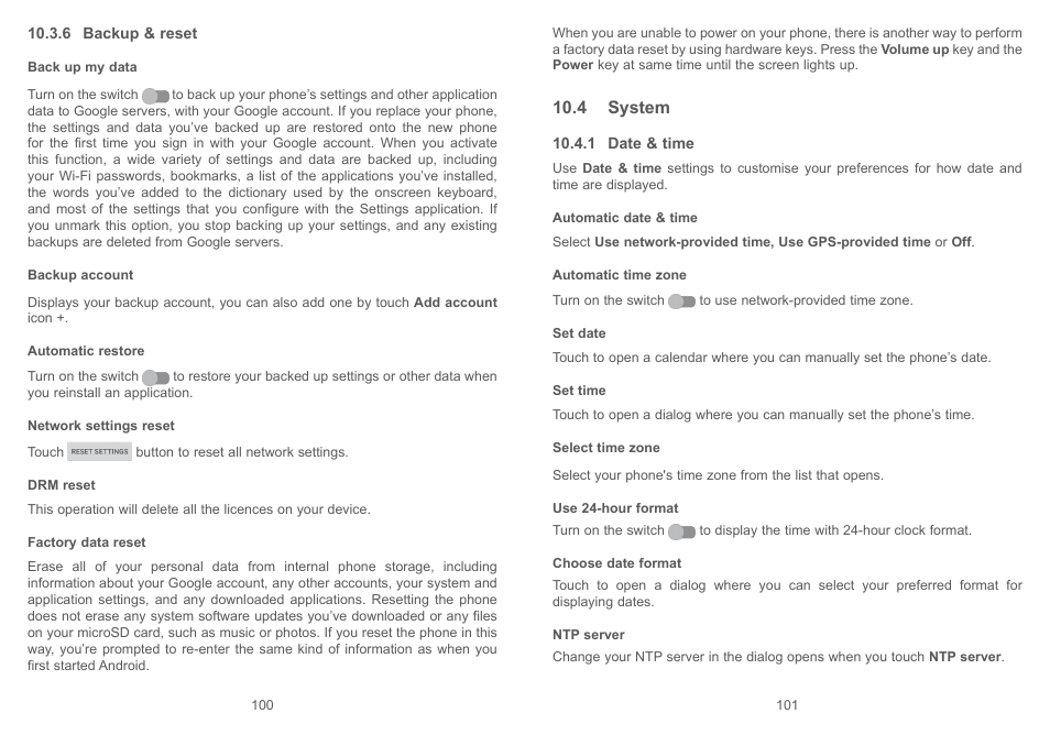 4 system | Alcatel Pixi 4 4034 D User Manual | Page 52 / 61