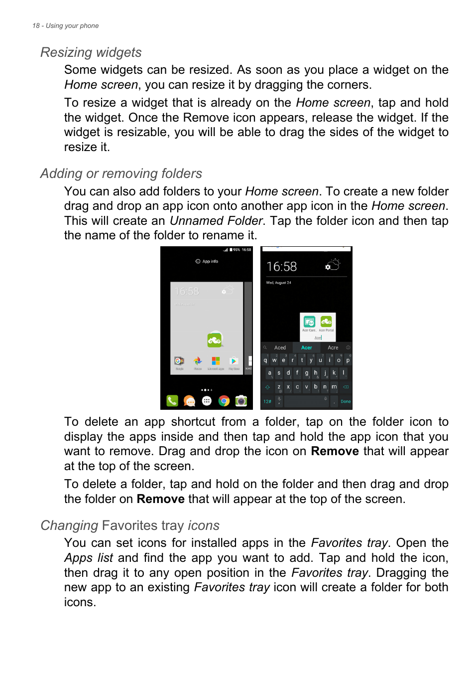 Acer Liquid Z6 User Manual | Page 18 / 66