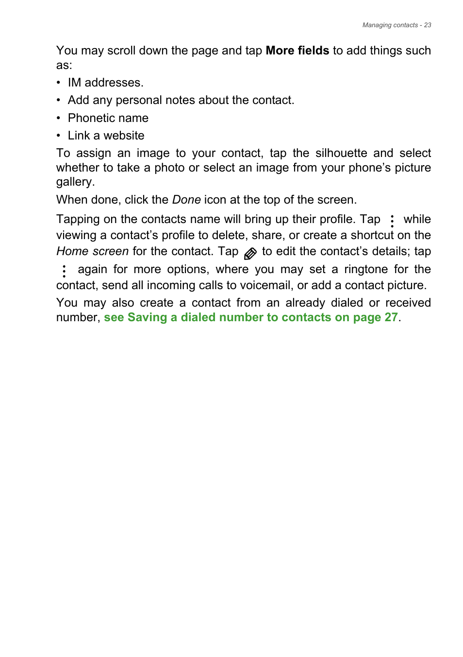Acer Liquid Z6 User Manual | Page 23 / 66