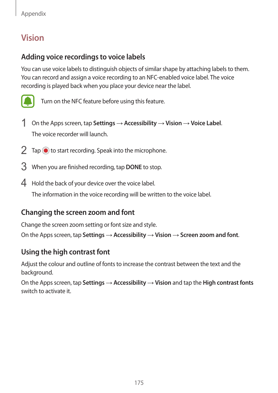 Vision | Samsung SM-G930F User Manual | Page 175 / 191