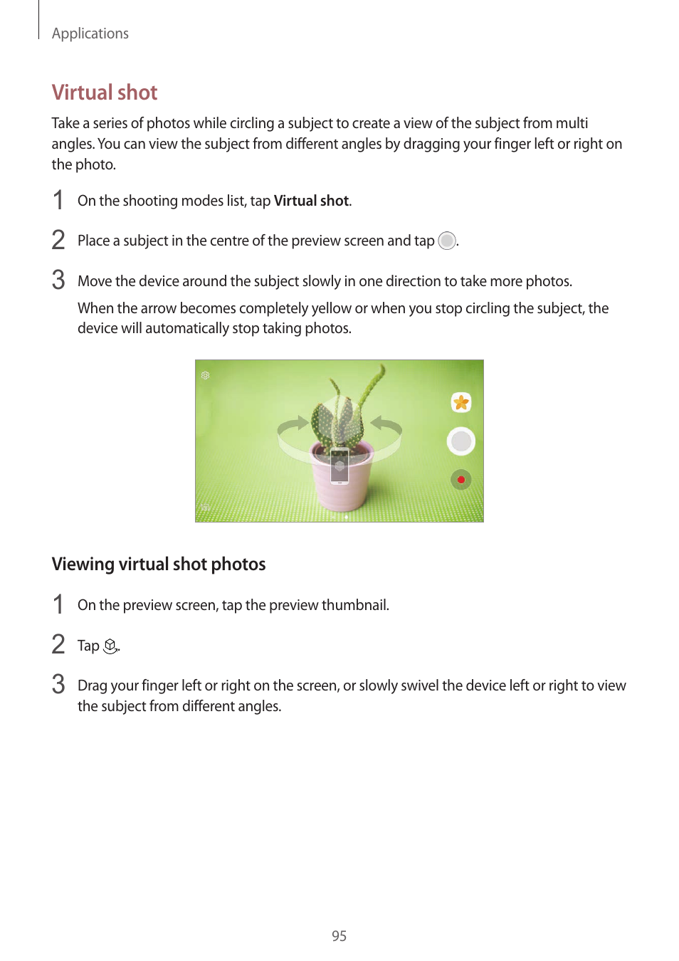 Virtual shot | Samsung SM-G930F User Manual | Page 95 / 191