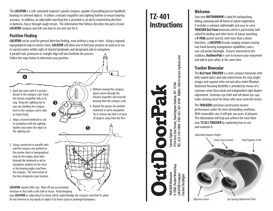 Carson Optical TZ-401 User Manual | 2 pages