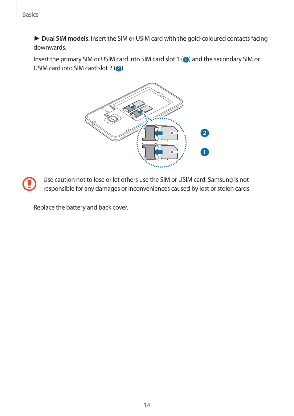 Samsung J1 SM-J120F User Manual | Page 14 / 89