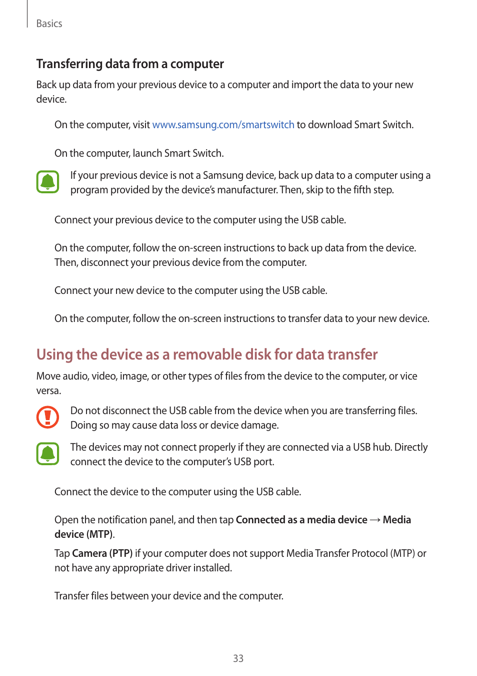 Samsung J1 SM-J120F User Manual | Page 33 / 89