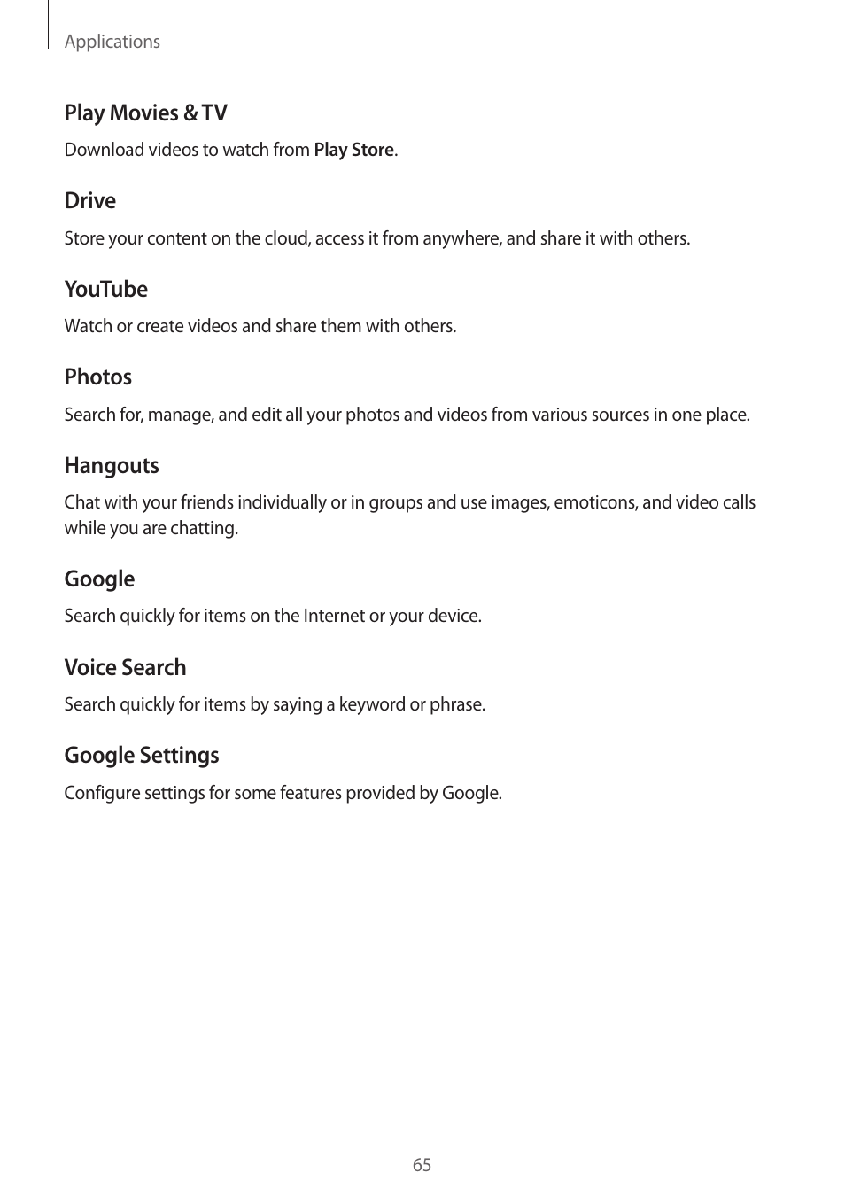 Samsung J1 SM-J120F User Manual | Page 65 / 89