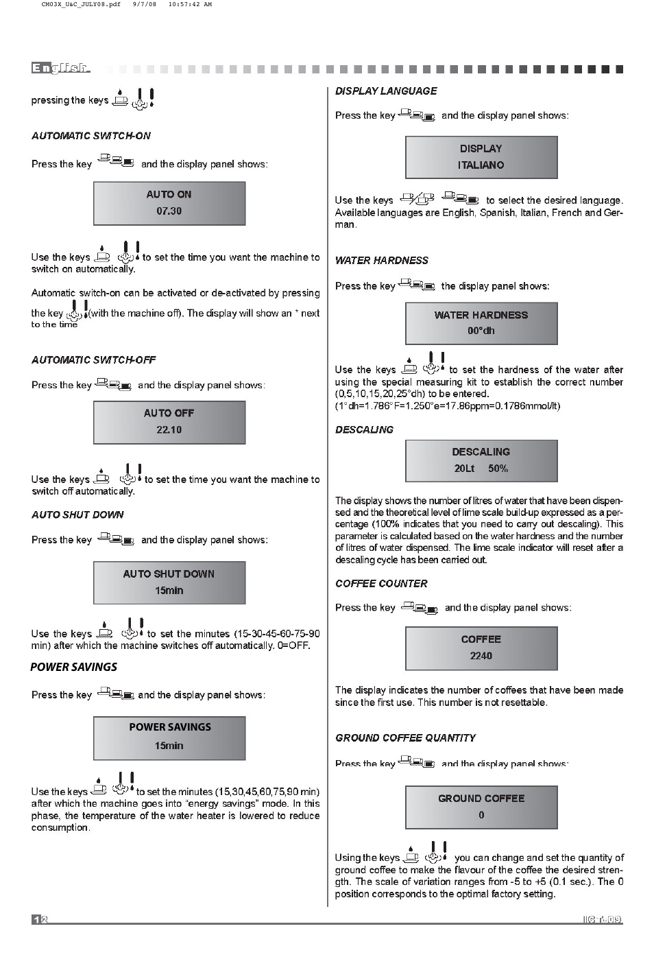 Kleenmaid CM03X User Manual | Page 12 / 17