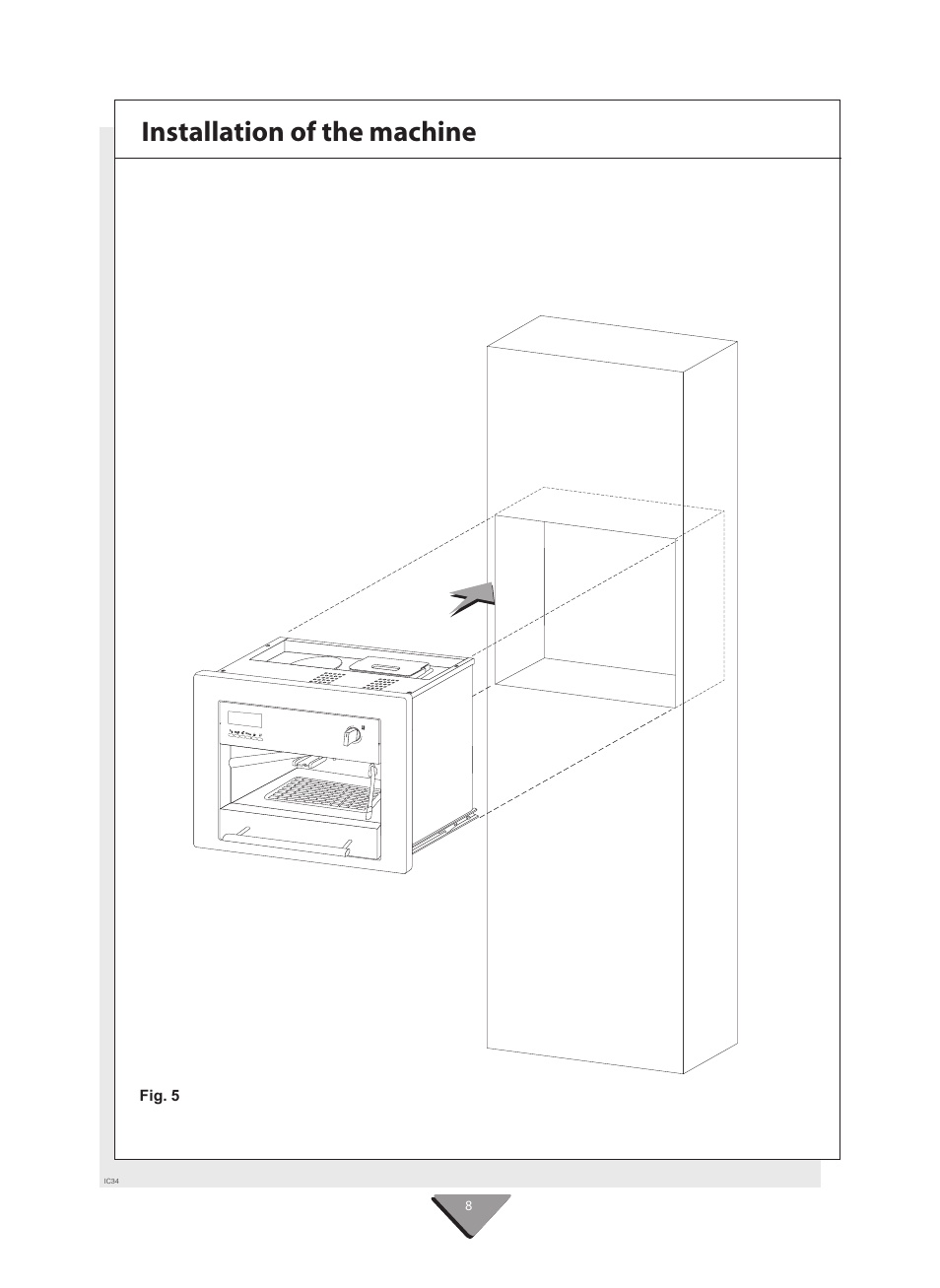 Installation of the machine | Kleenmaid CM02X User Manual | Page 8 / 20
