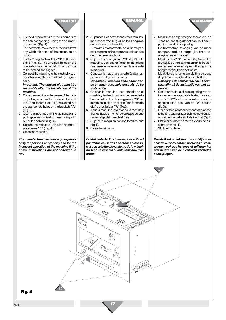 Kleenmaid CM01X User Manual | Page 17 / 36