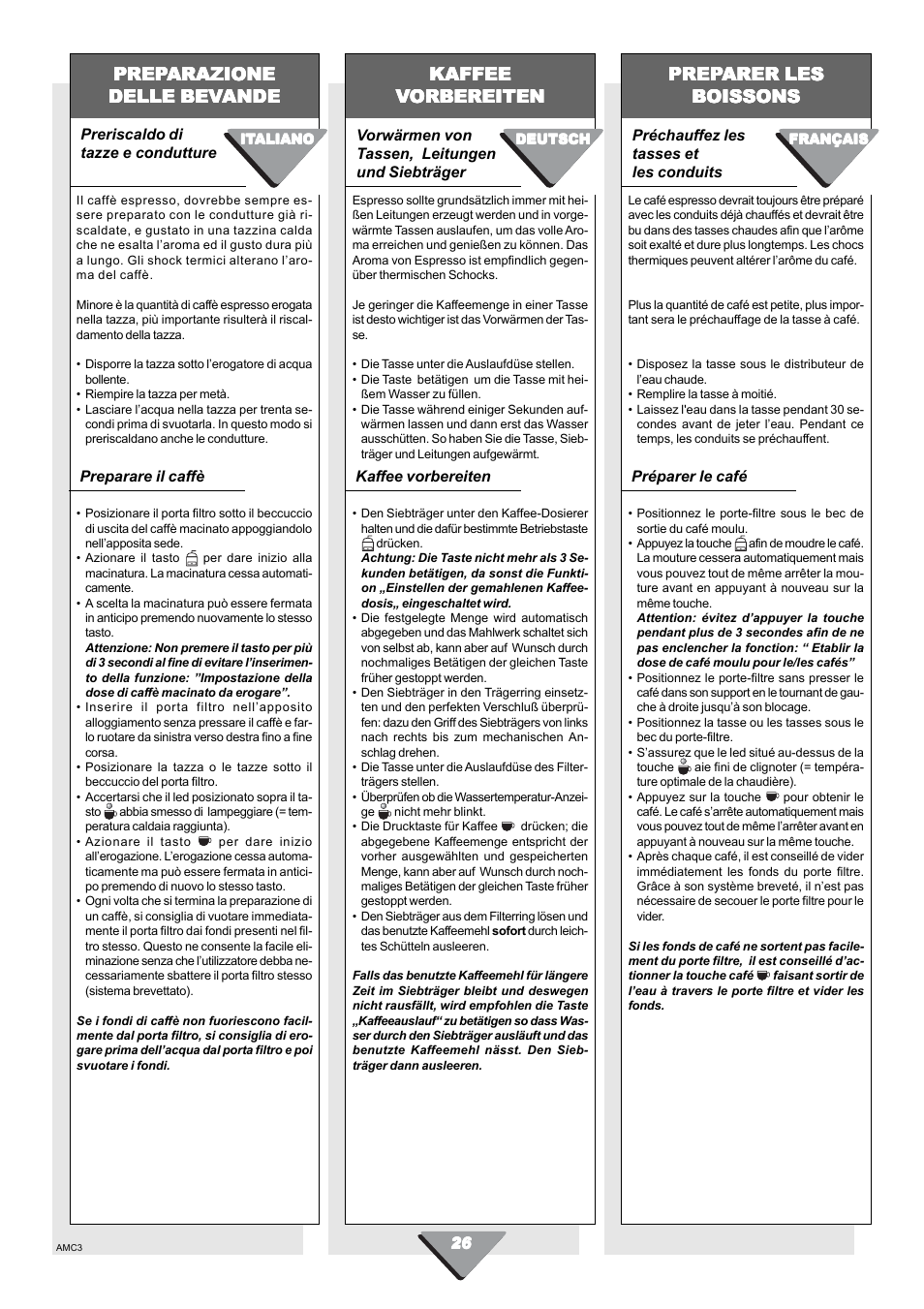 Prep | Kleenmaid CM01X User Manual | Page 26 / 36