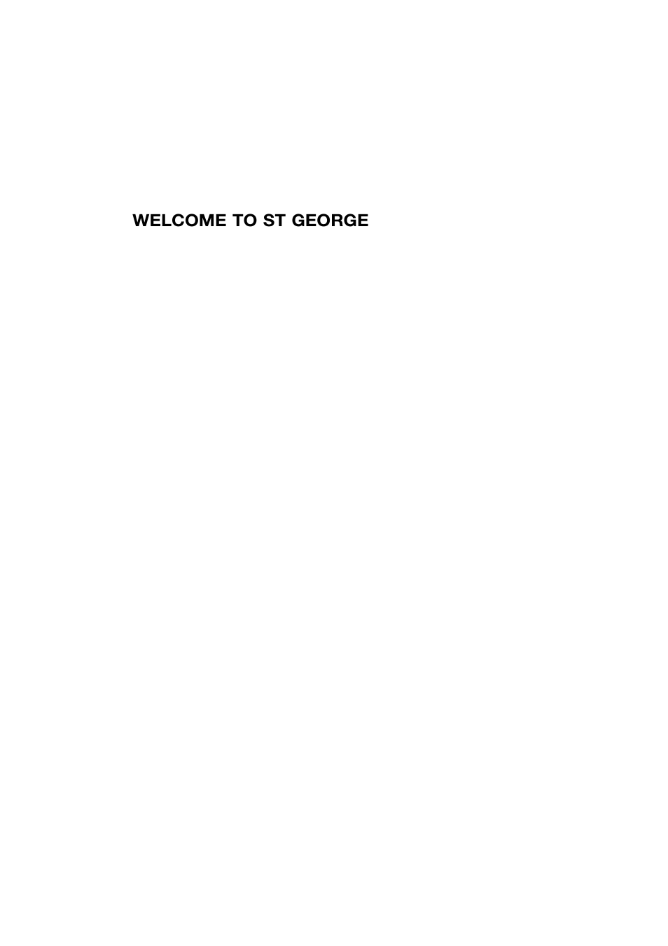 Welcome to st george | Kleenmaid BISG801 User Manual | Page 2 / 16