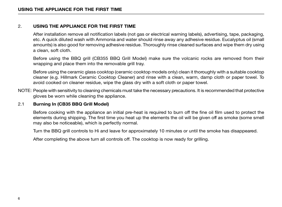 Kleenmaid CC29 User Manual | Page 8 / 36