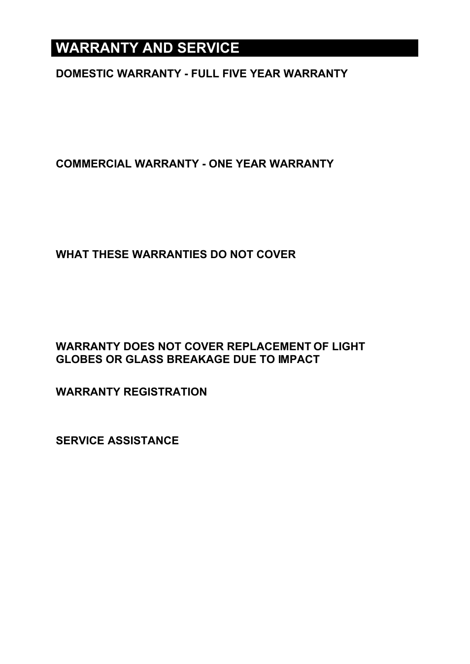 Warranty and service | Kleenmaid CH311B User Manual | Page 18 / 19