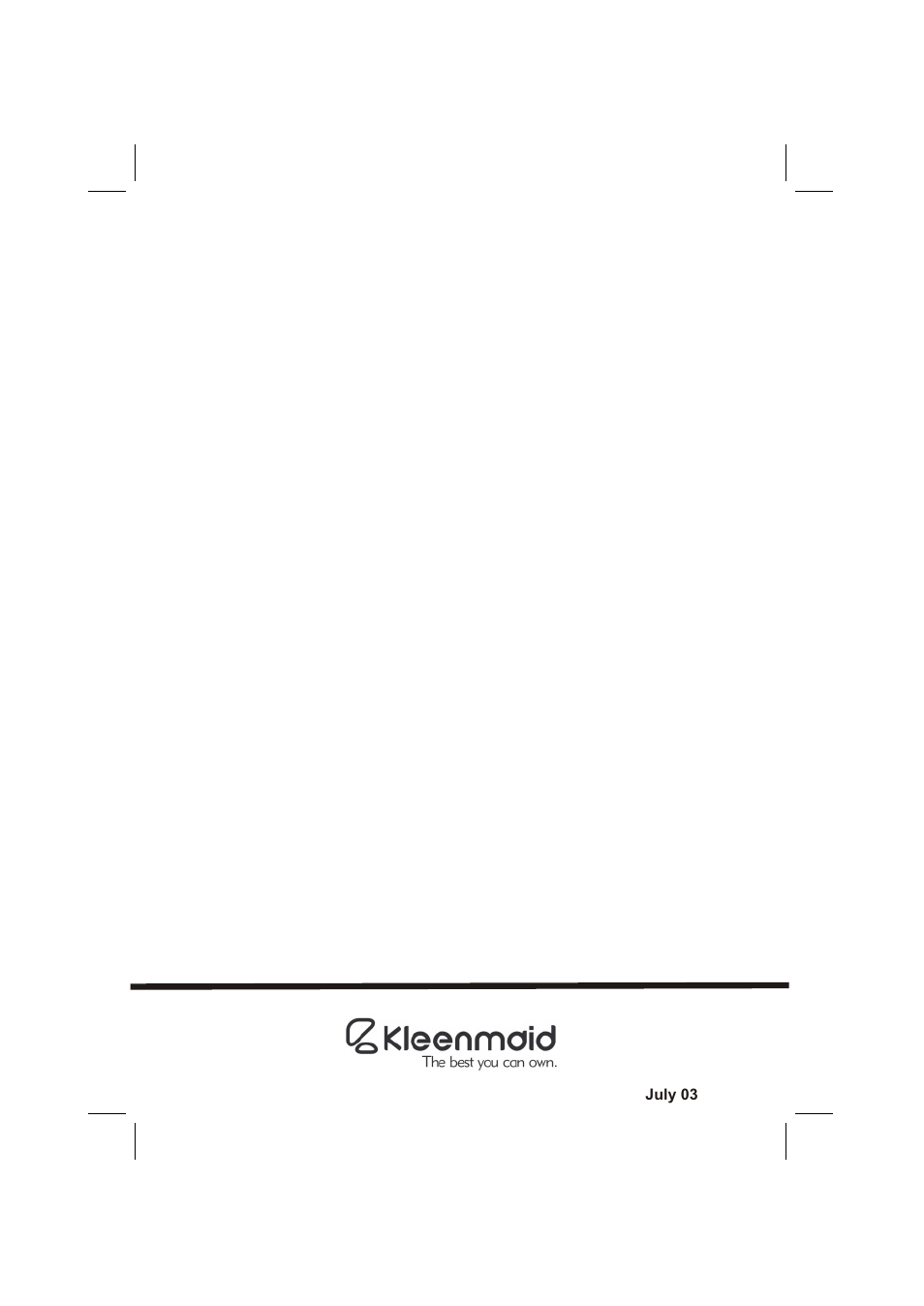 Kleenmaid IVK60 User Manual | Page 18 / 18