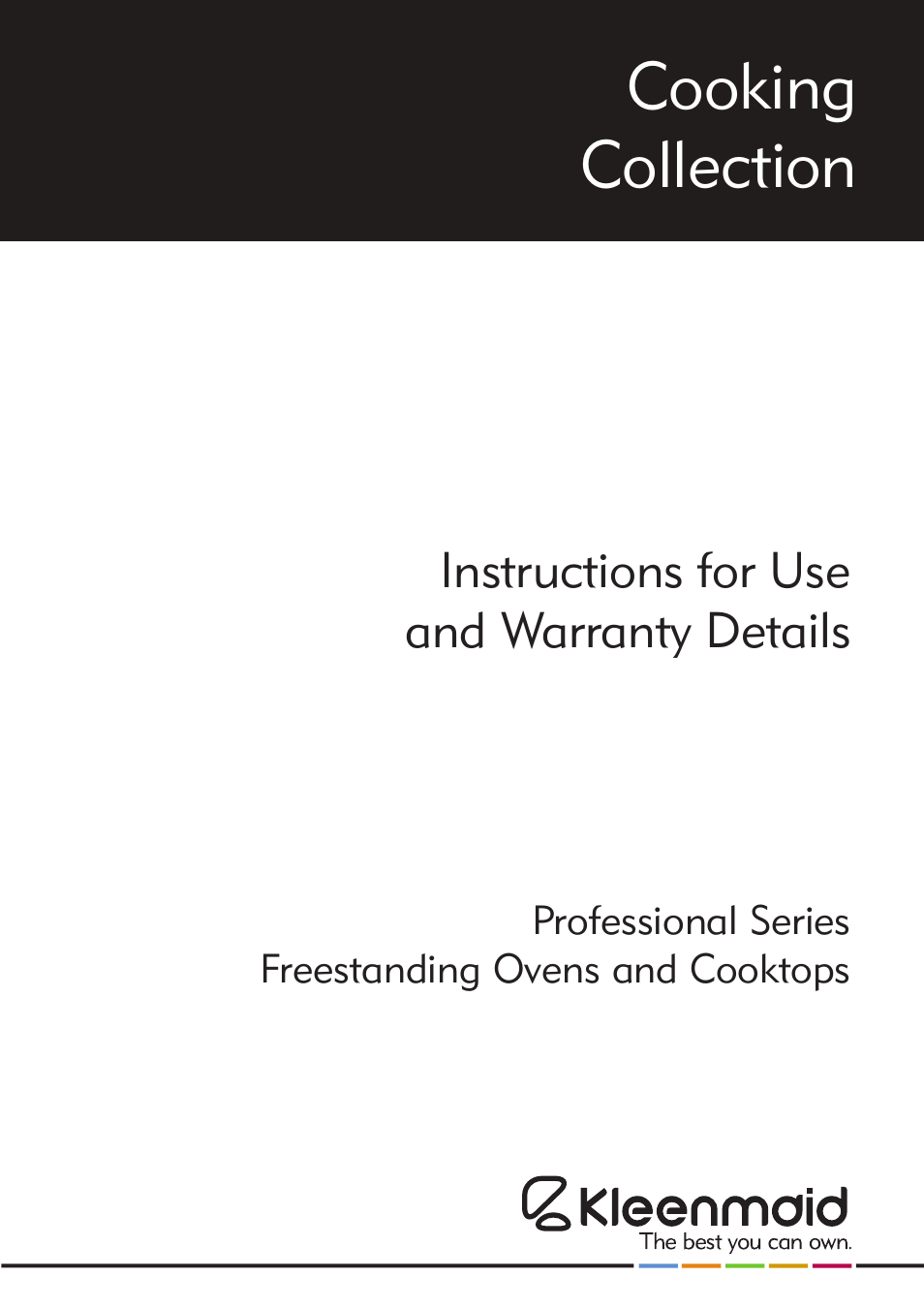 Kleenmaid S9 February 2006 User Manual | 48 pages