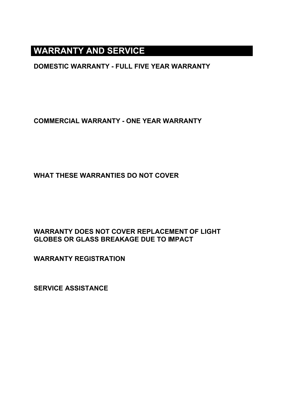 Warranty and service | Kleenmaid CH311XFF User Manual | Page 17 / 18