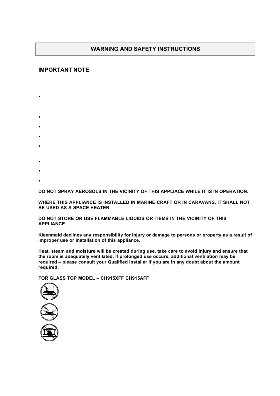 Kleenmaid CH311XFF User Manual | Page 5 / 18