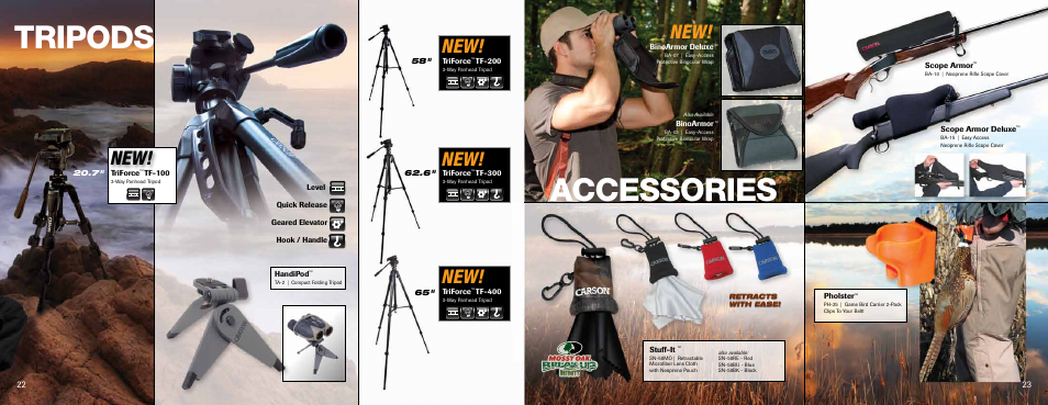 Tripods, Accessories | Carson Optical XM-HD Series User Manual | Page 12 / 12