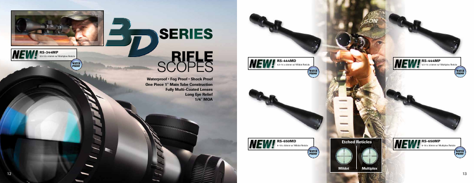 Rifle scopes | Carson Optical XM-HD Series User Manual | Page 7 / 12