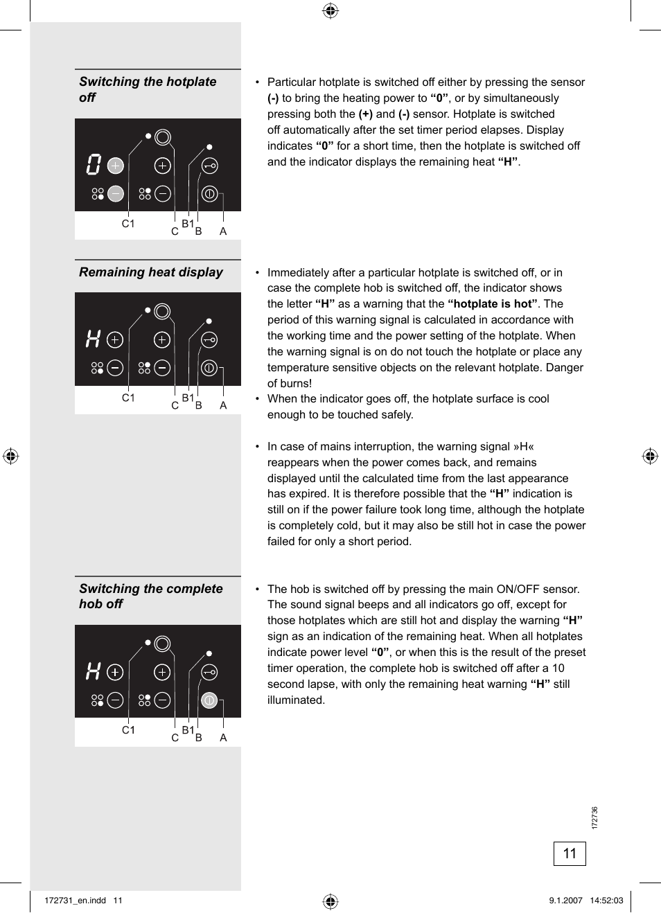 Kleenmaid CH805CE-1 User Manual | Page 11 / 24