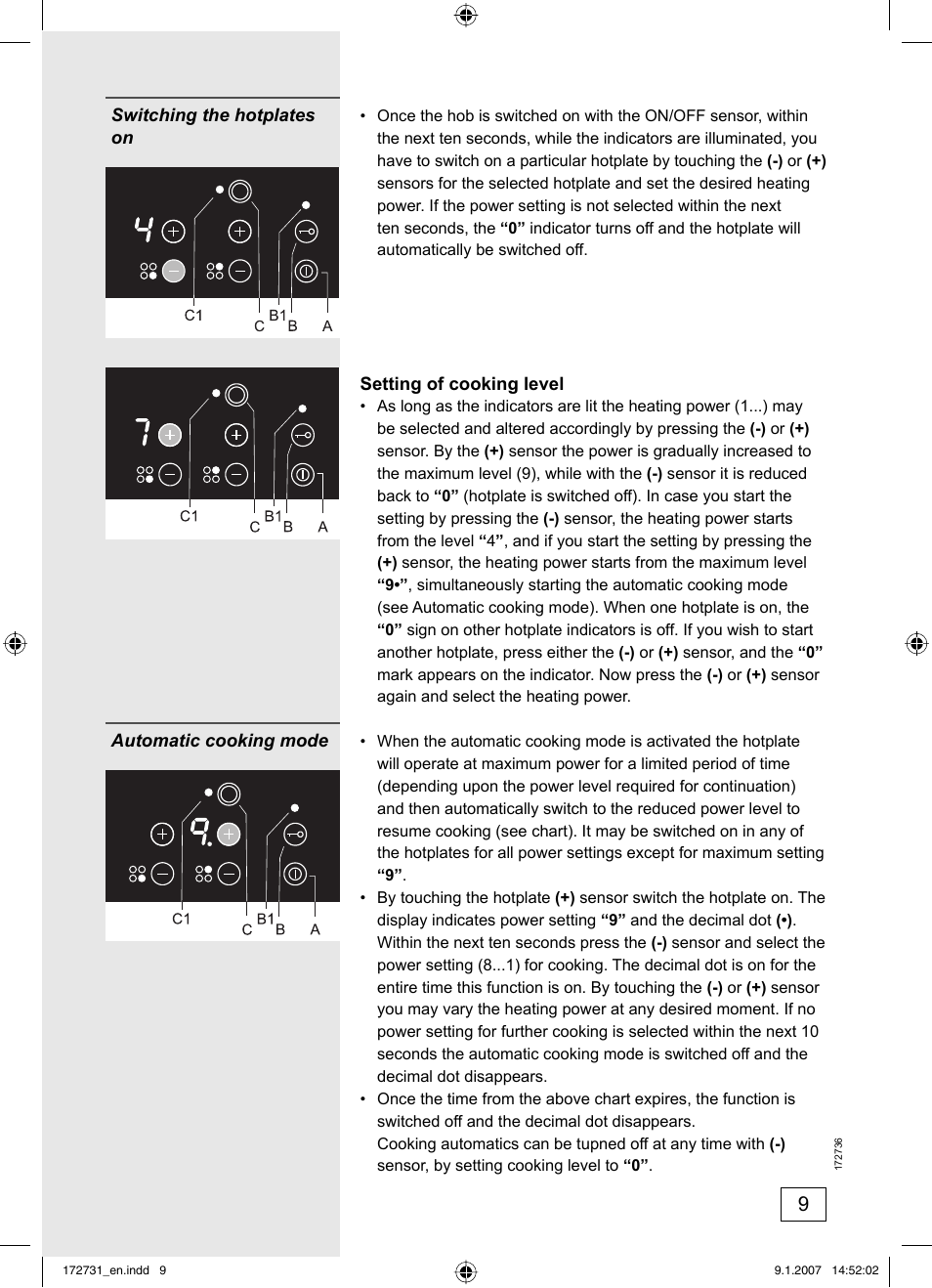 Kleenmaid CH805CE-1 User Manual | Page 9 / 24