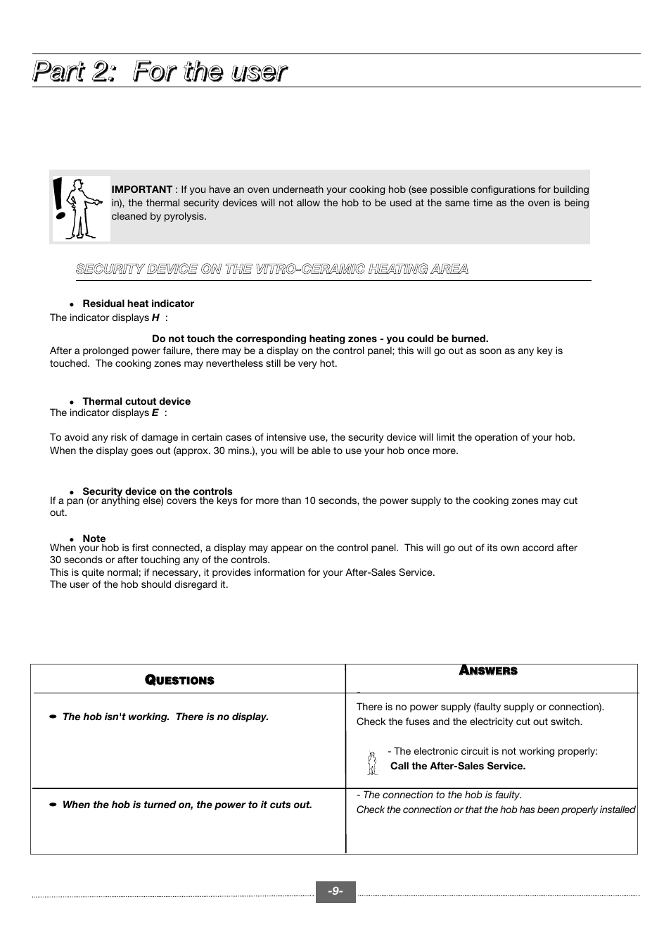 Kleenmaid CH600CE User Manual | Page 9 / 16