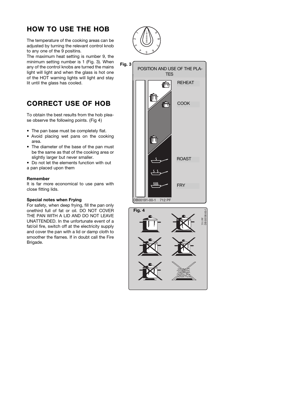 How to use the hob, Correct use of hob | Kleenmaid CH600CM User Manual | Page 4 / 10