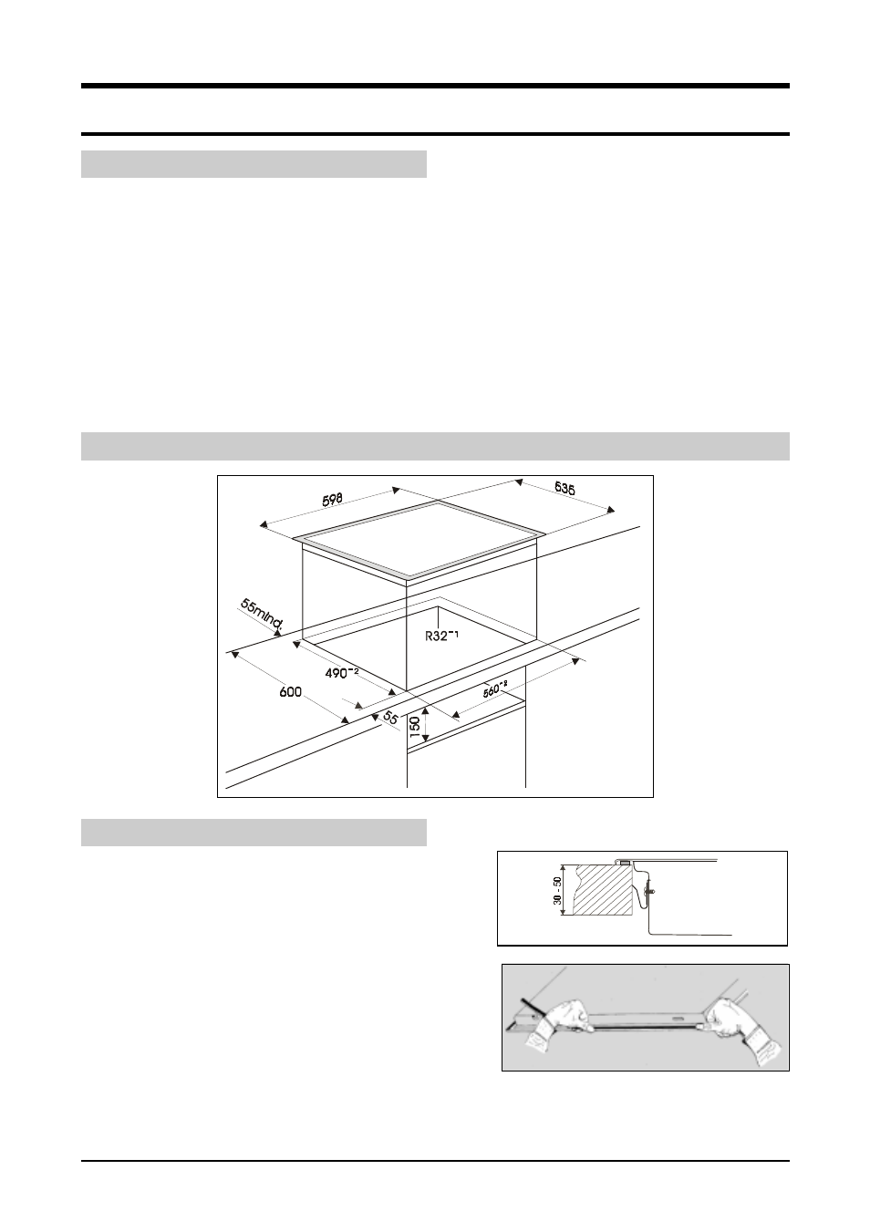 Installation instructions, Caution | Kleenmaid CH605SX User Manual | Page 7 / 10