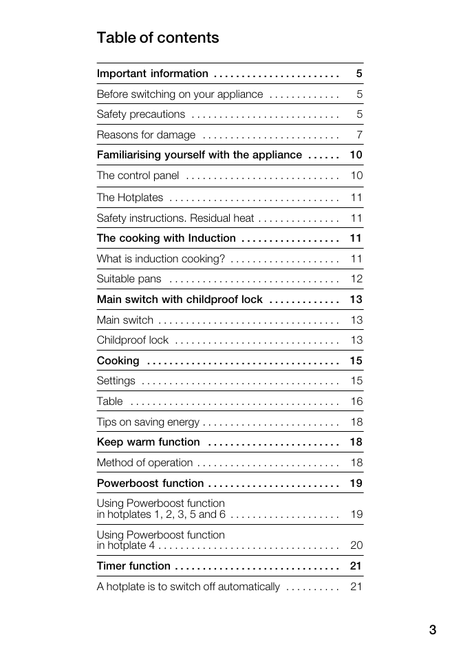 Kleenmaid ICK98X User Manual | Page 3 / 32