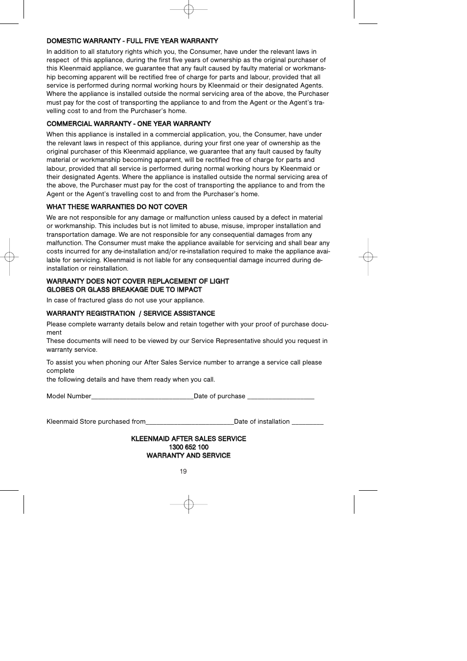 Kleenmaid ICK66X User Manual | Page 22 / 23