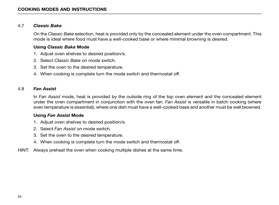 Kleenmaid FE904C User Manual | Page 26 / 60
