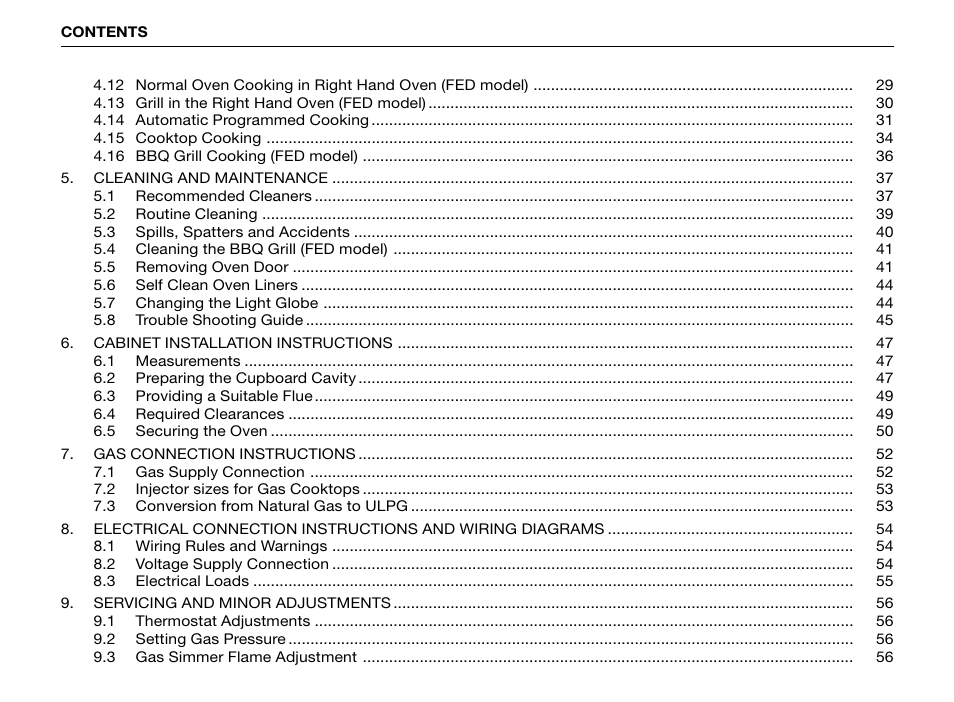 Kleenmaid FE904C User Manual | Page 4 / 60