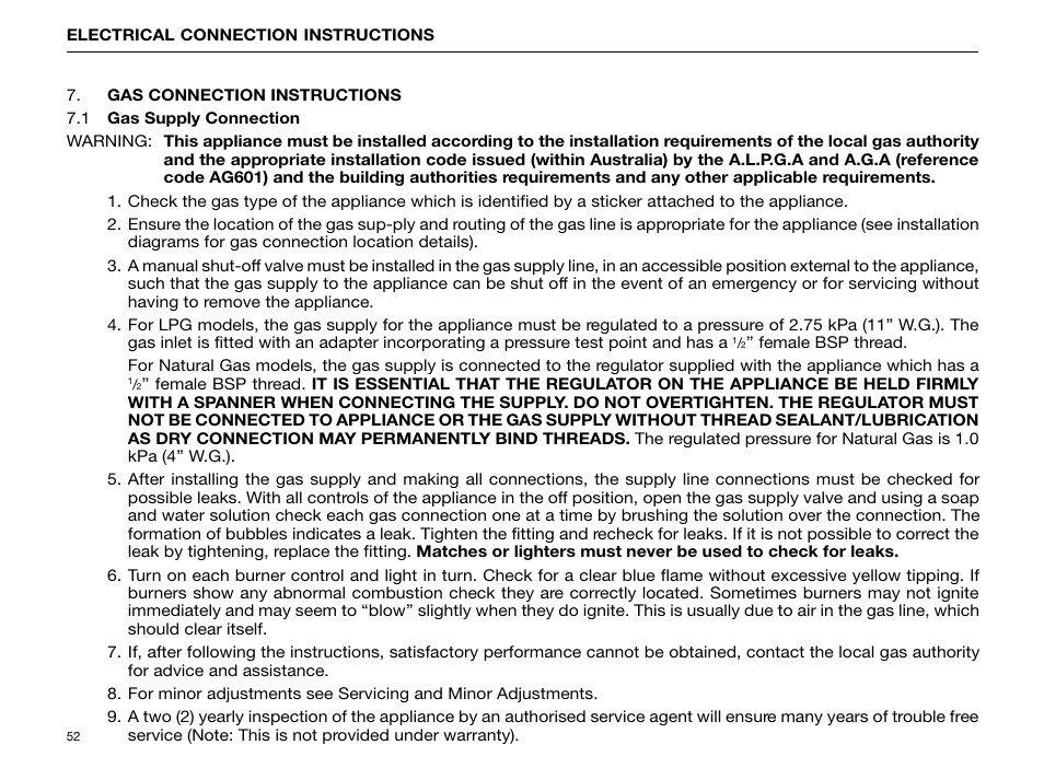 Kleenmaid FE904C User Manual | Page 54 / 60