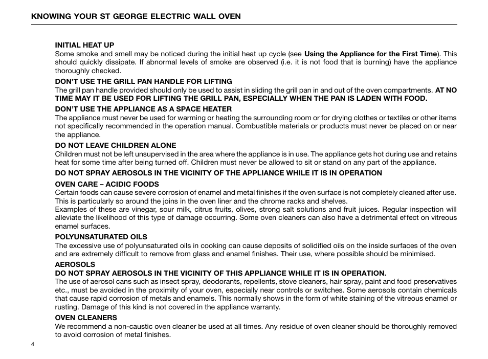 Kleenmaid FE904C User Manual | Page 6 / 60