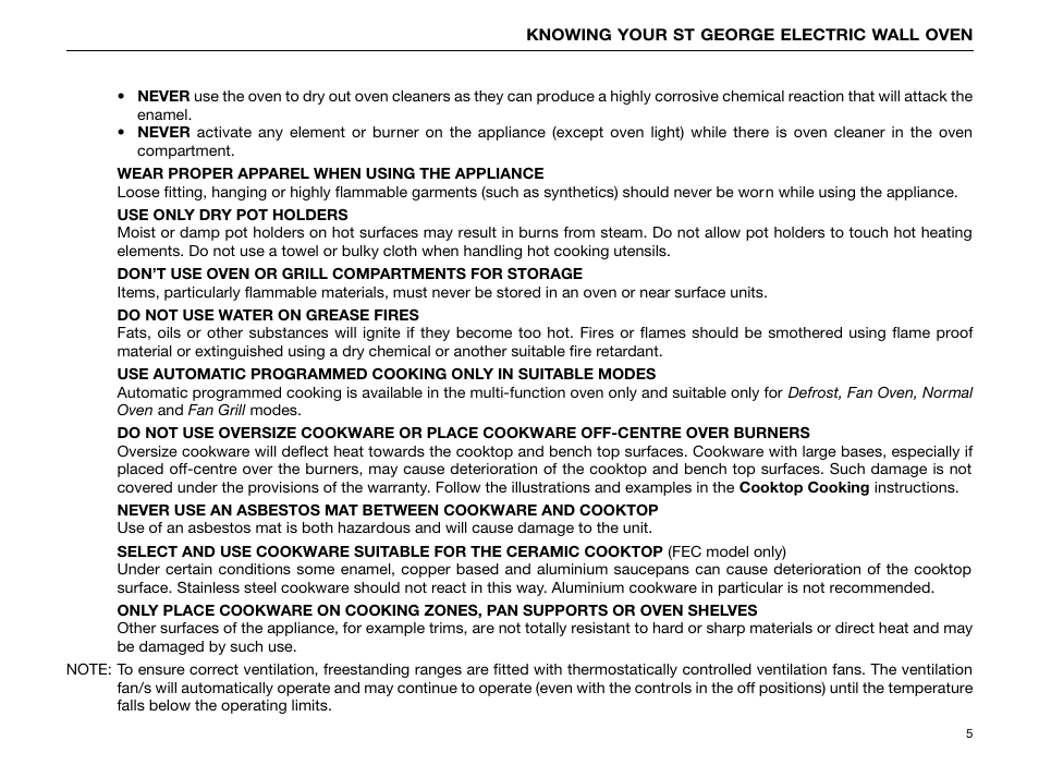 Kleenmaid FE904C User Manual | Page 7 / 60