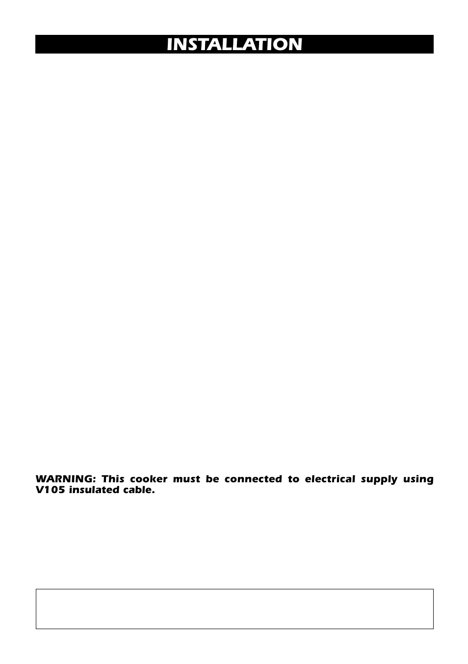 Installation, Caution, Electrical requirements | Kleenmaid FEG605X User Manual | Page 5 / 44