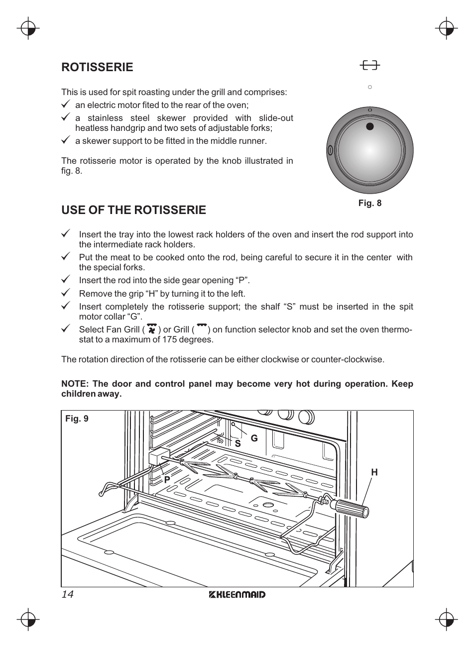 Kleenmaid FEG900X User Manual | Page 14 / 40