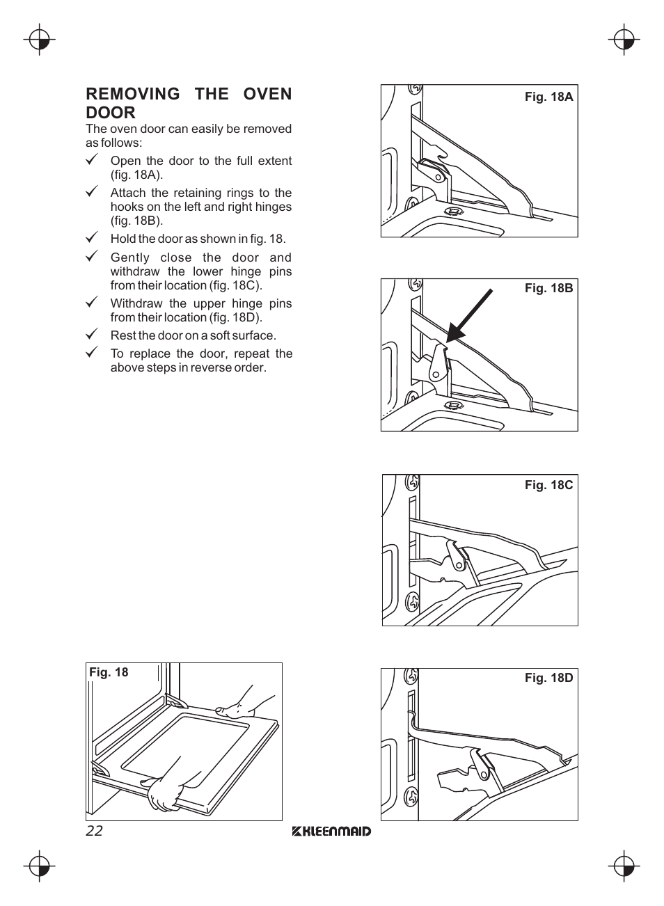 Kleenmaid FEG900X User Manual | Page 22 / 40