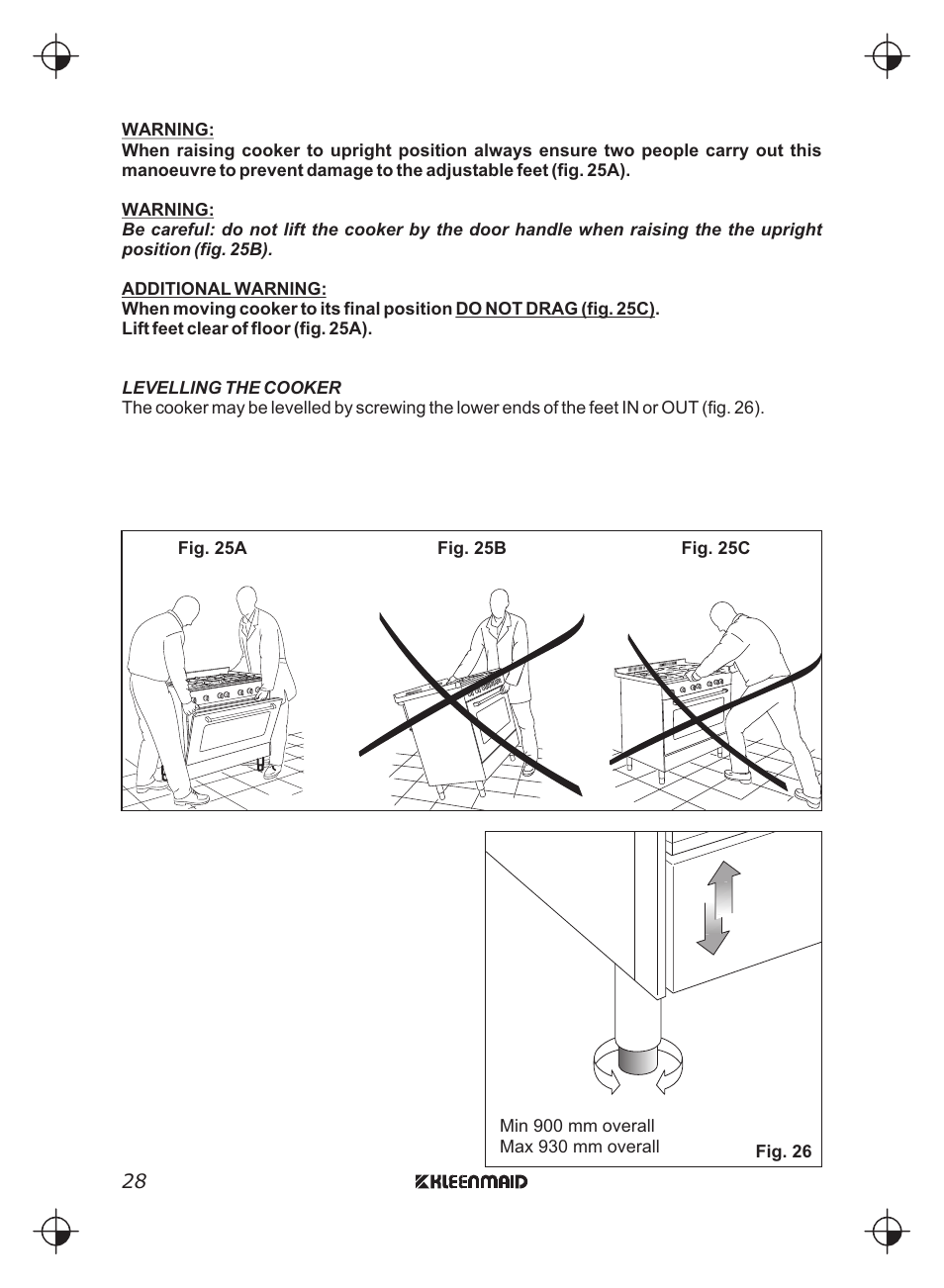 Kleenmaid FEG900X User Manual | Page 28 / 40
