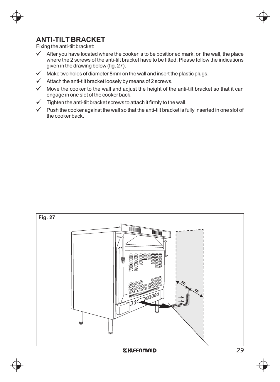 Kleenmaid FEG900X User Manual | Page 29 / 40