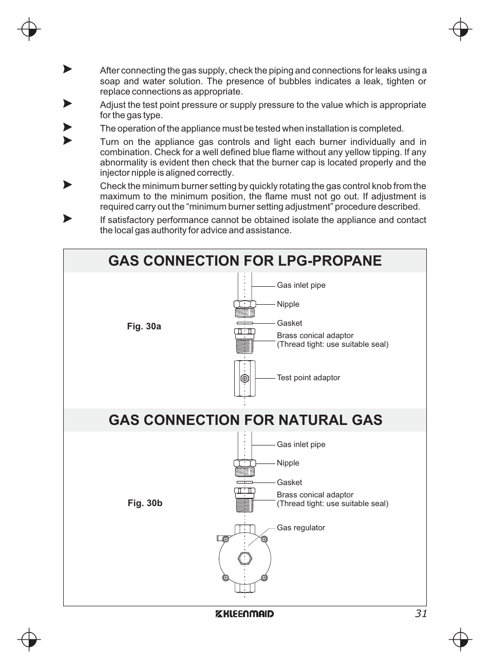 Kleenmaid FEG900X User Manual | Page 31 / 40