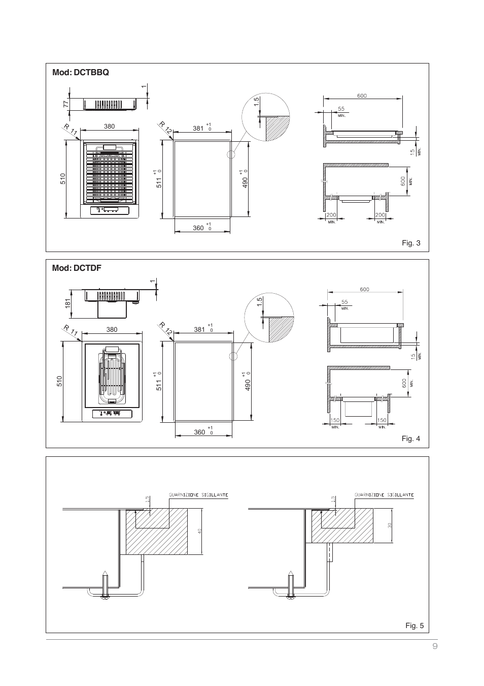 Mod: dctbbq, Mod: dctdf | Kleenmaid DCTBBQ User Manual | Page 9 / 12