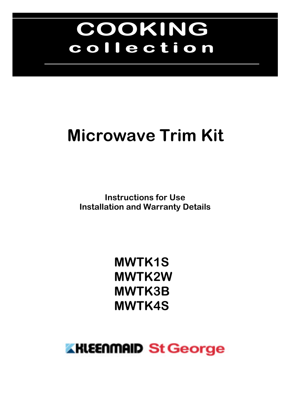 Kleenmaid MWTK1S User Manual | 12 pages