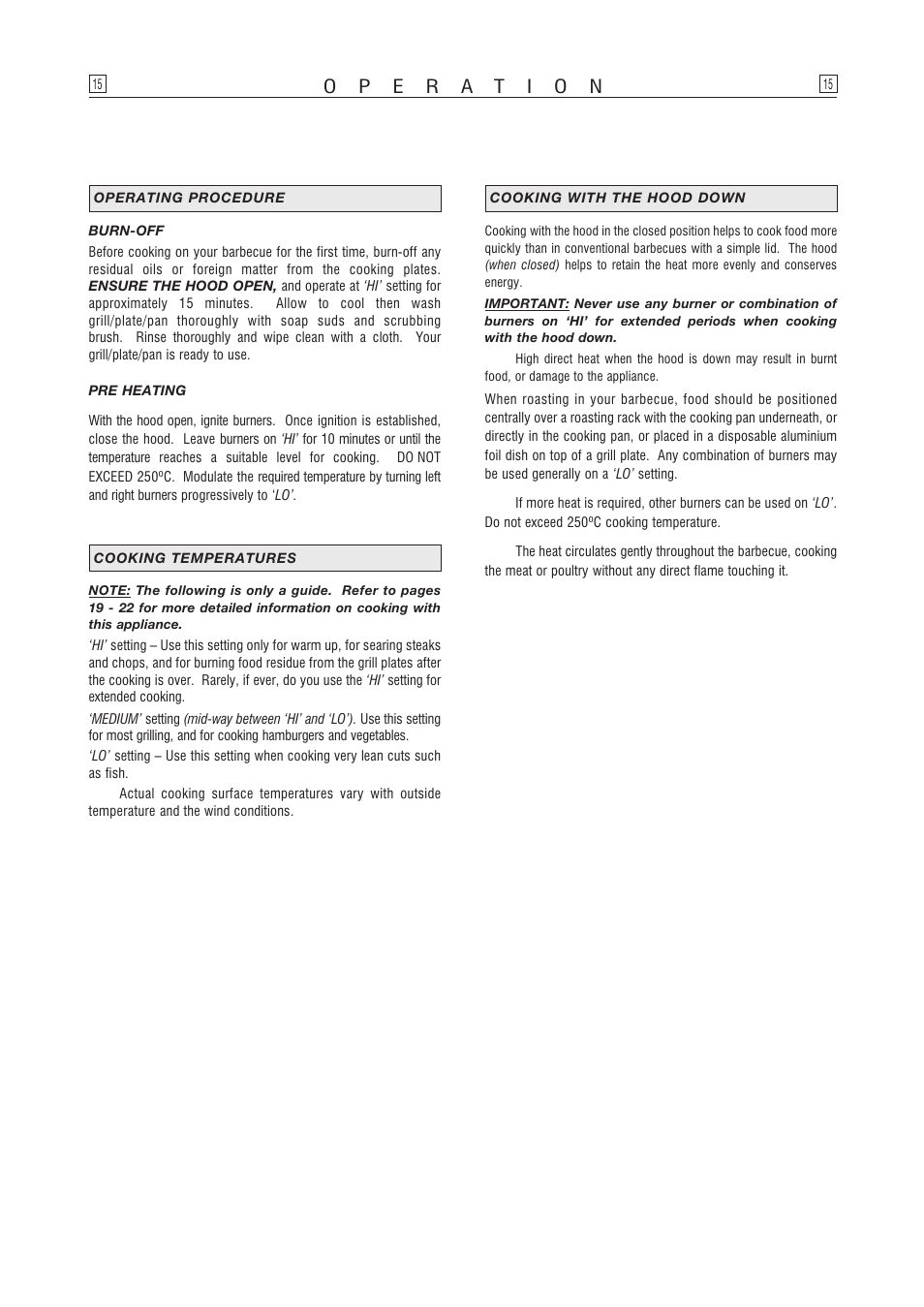 Kleenmaid OCCPB User Manual | Page 15 / 30