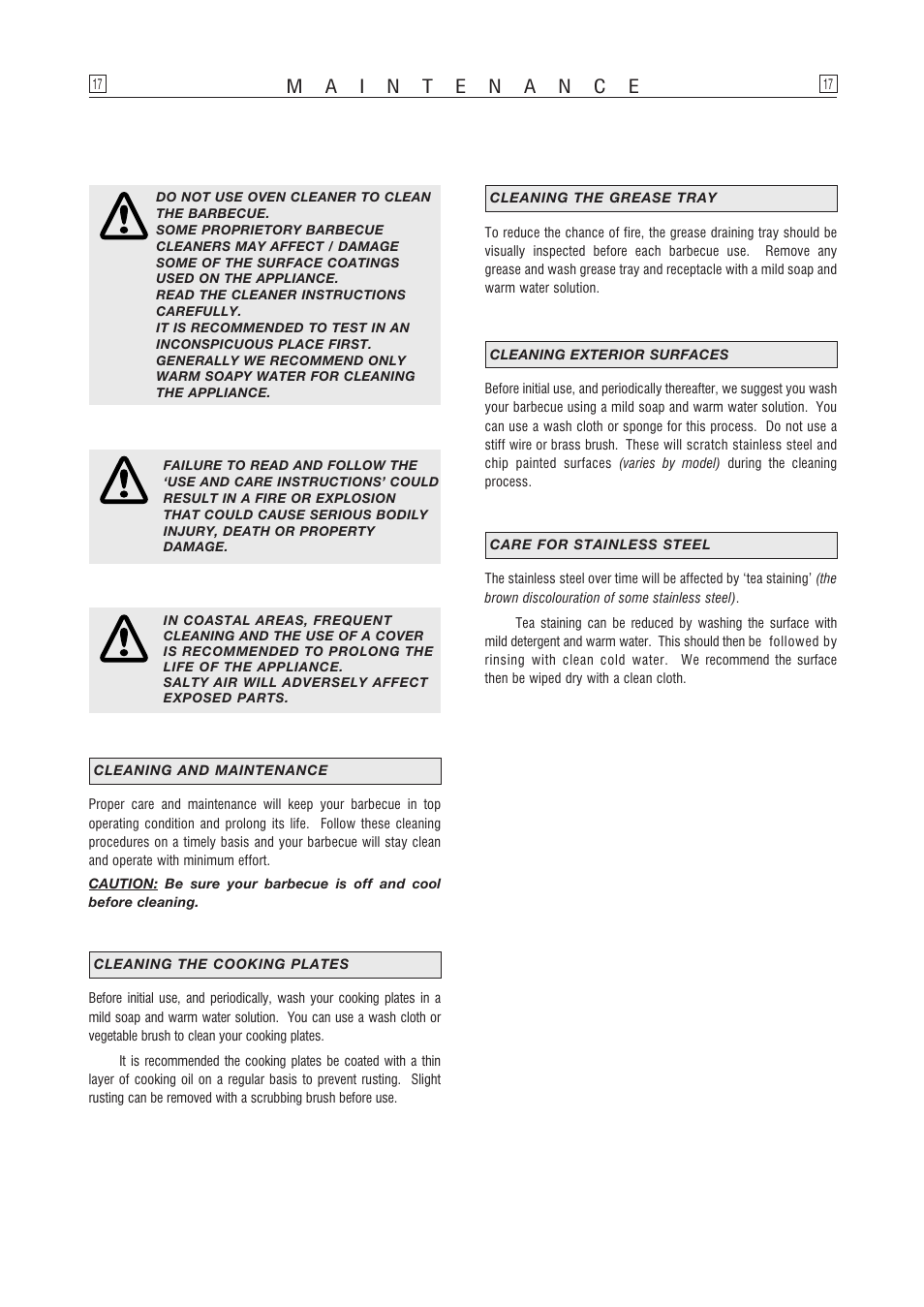 Kleenmaid OCCPB User Manual | Page 17 / 30