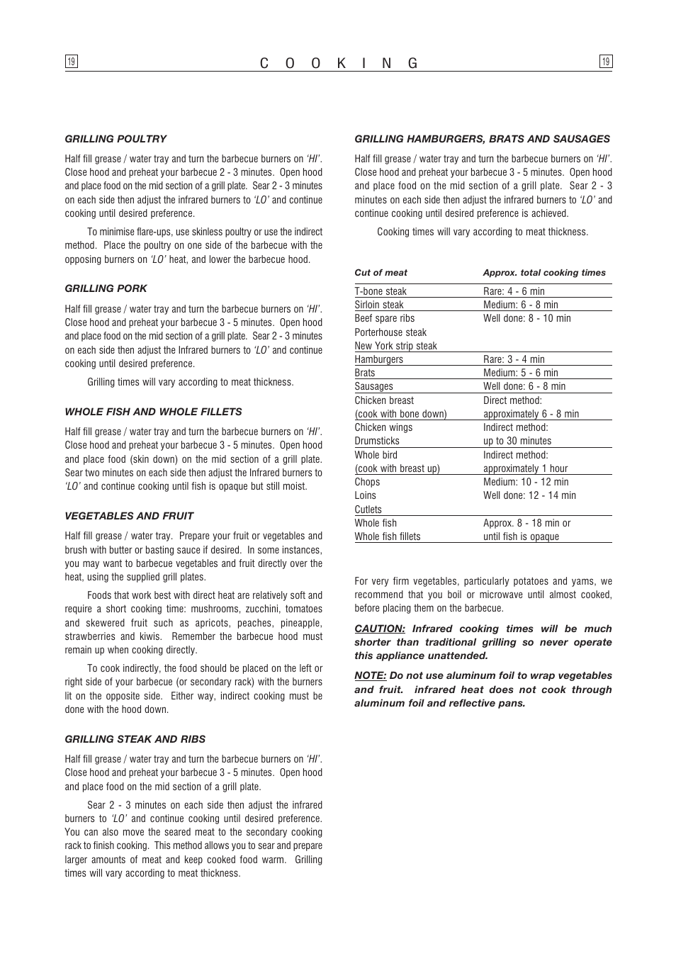 Kleenmaid OCCPB User Manual | Page 19 / 30