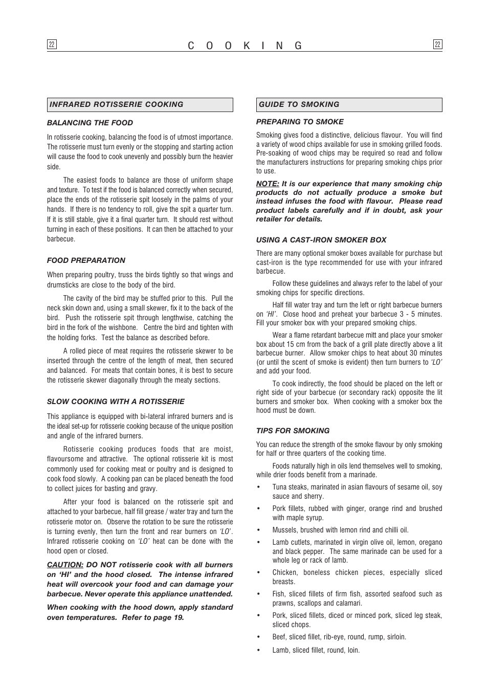 Kleenmaid OCCPB User Manual | Page 22 / 30
