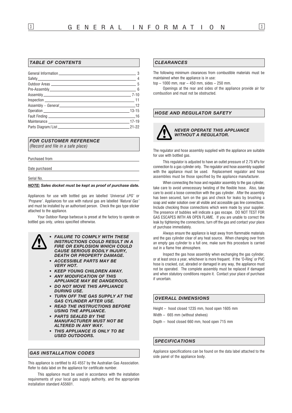 Kleenmaid OCCDB User Manual | Page 3 / 24