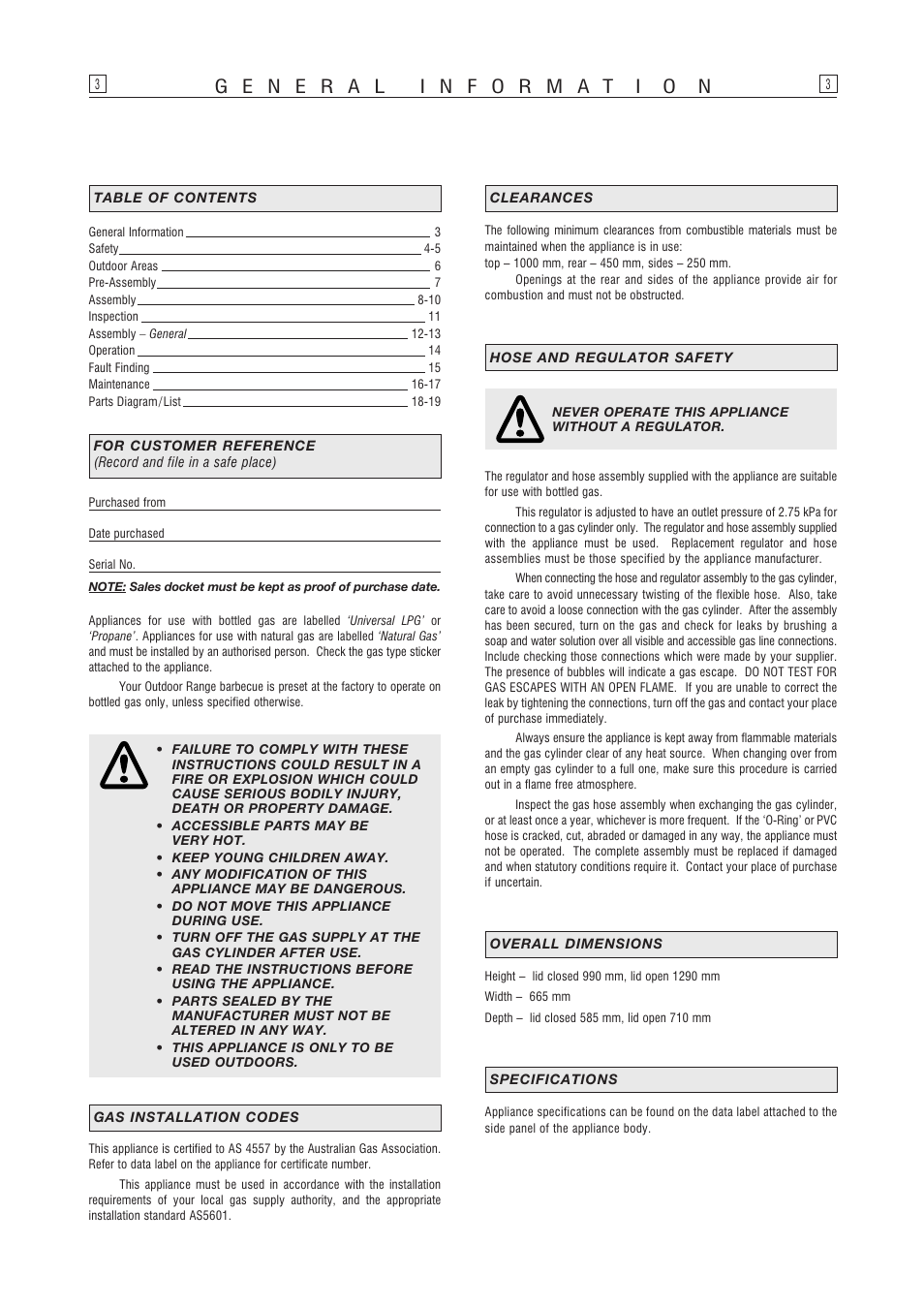 Kleenmaid OCCTWB User Manual | Page 3 / 24