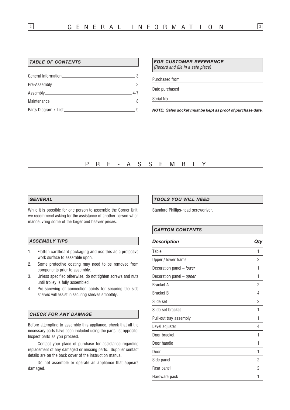 Kleenmaid OCCCNR User Manual | Page 3 / 12