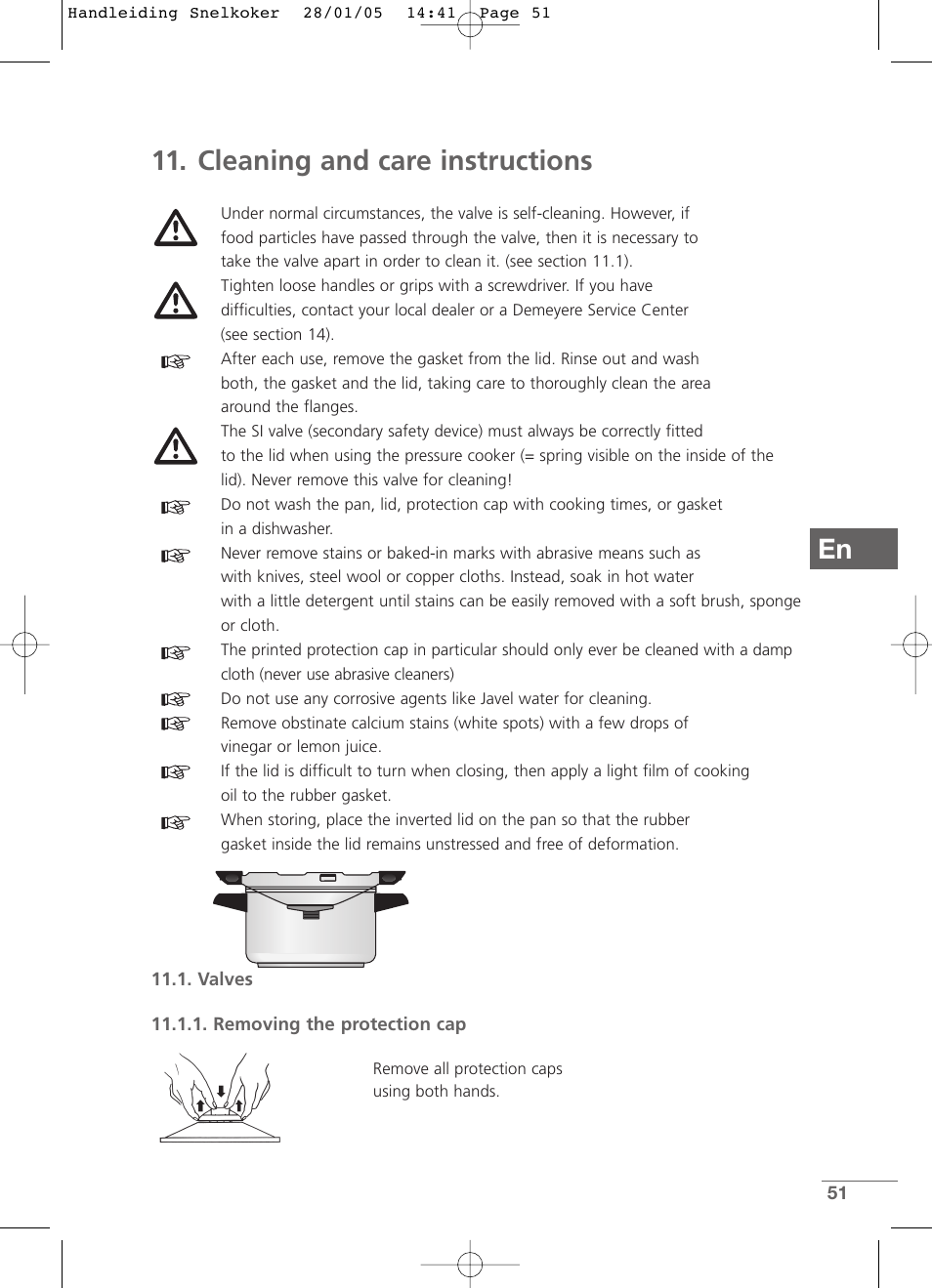 En 11. cleaning and care instructions | Kleenmaid CW2399 User Manual | Page 51 / 84